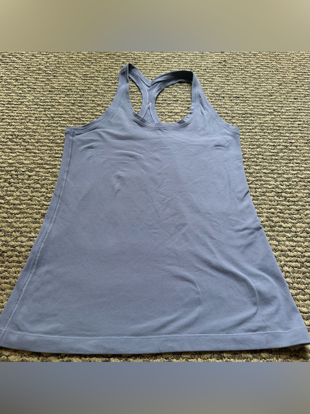 Lululemon Cool Racerback II Tank Top Size 6 Soft Gray Blue